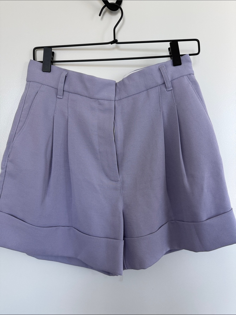 Aritzia High-Rise Lavender Pleated Women’s Shorts